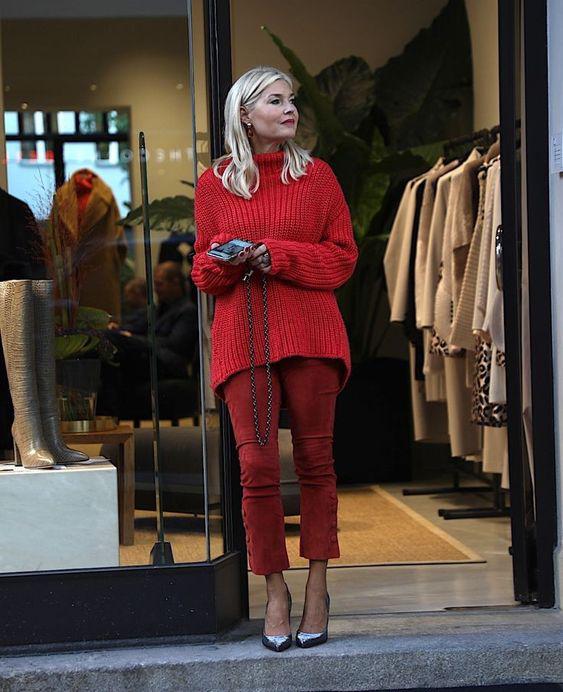 Suéteres tejidos para mujeres maduras