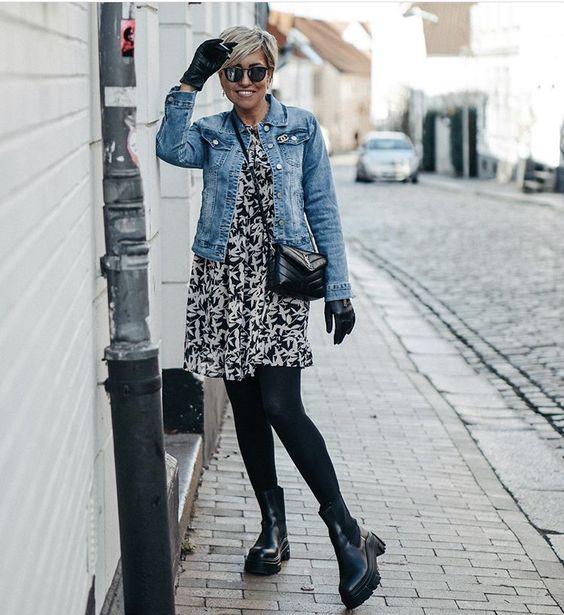 Vestidos con botas para señoras