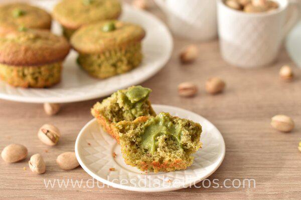muffins de crema de pistacho