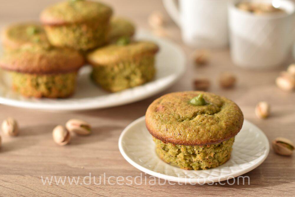 muffins de pistacho sin azucar