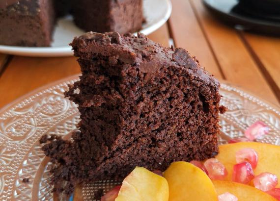 bizcocho de chocolate saludable