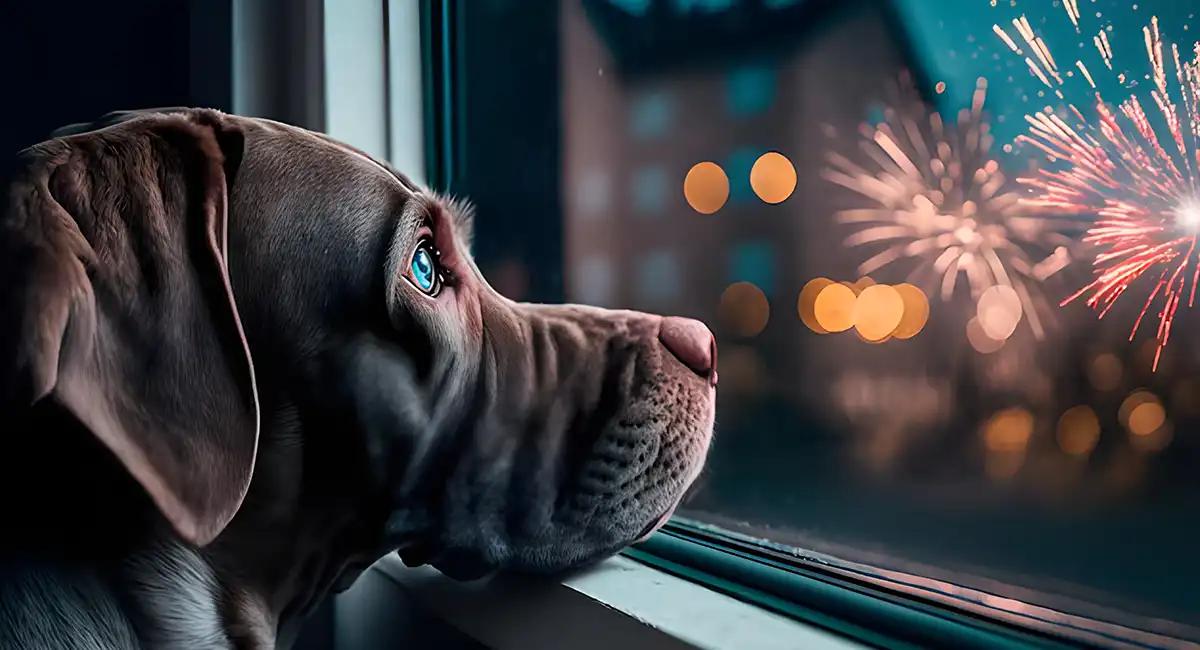 Cómo calmar a un perro asustado durante fiestas