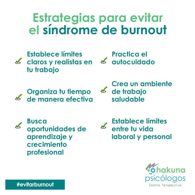 Estrategias para evitar el síndrome de burnout