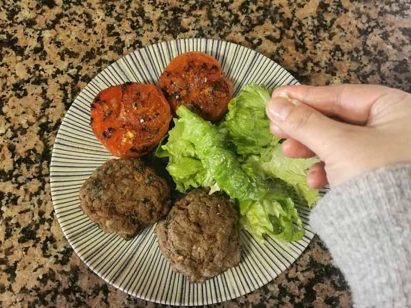 Guarnicion tomate plancha y lechuga