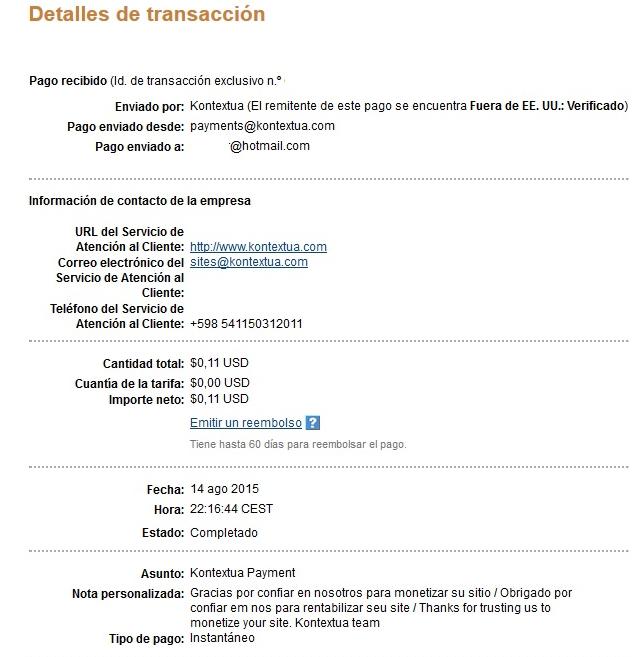 Pago de kontextua,ya van 7,74 €