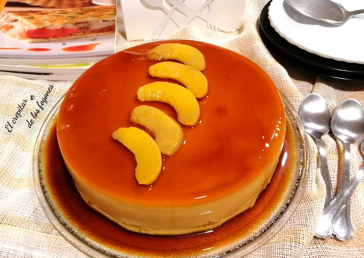 pastel de melocotón