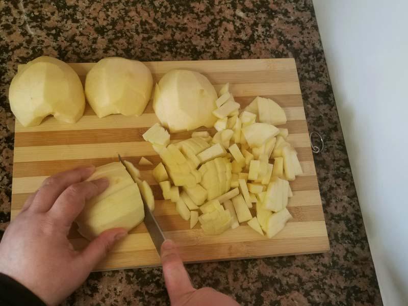 Cortar manzana