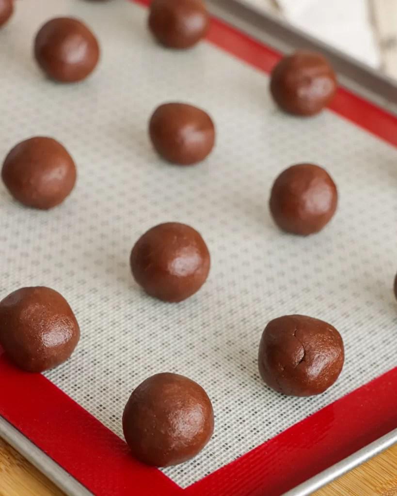 bolas de masa para galletas
