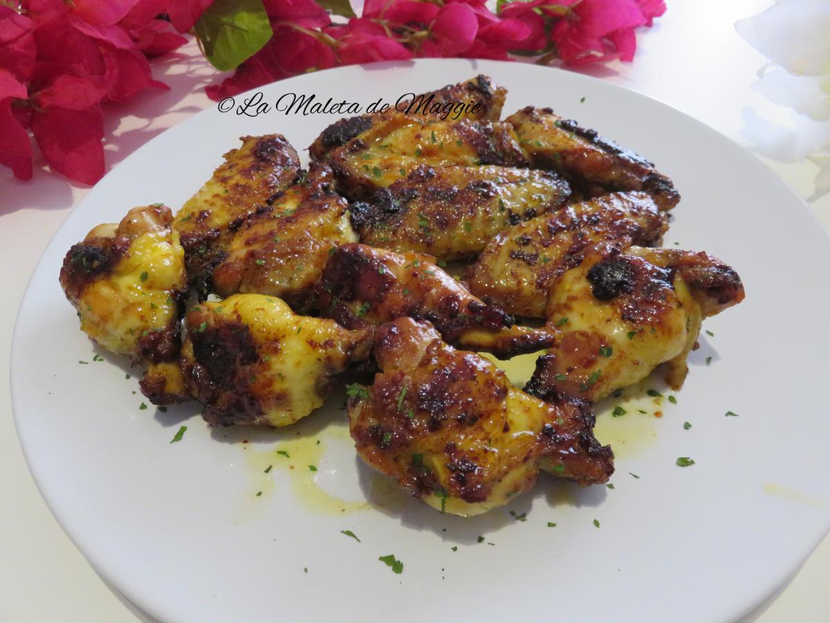 Alitas de pollo en salsa de soja