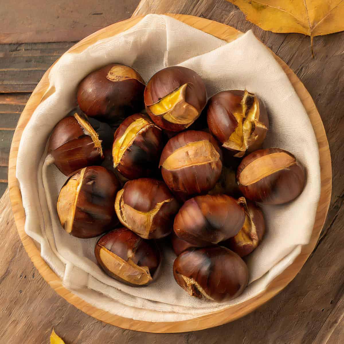 Castañas en freidora de aire