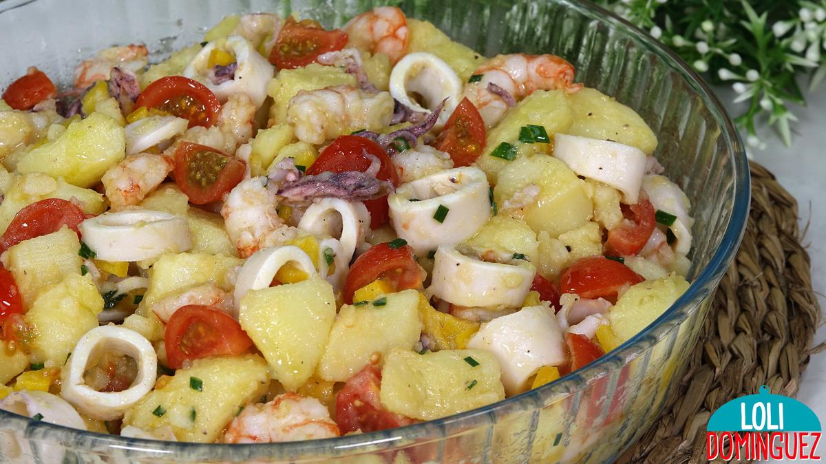 ENSALADA MARINERA CON PATATAS. Saludable, fácil y deliciosa ensalada que apetece en tiempo de calor, pero también el resto del año