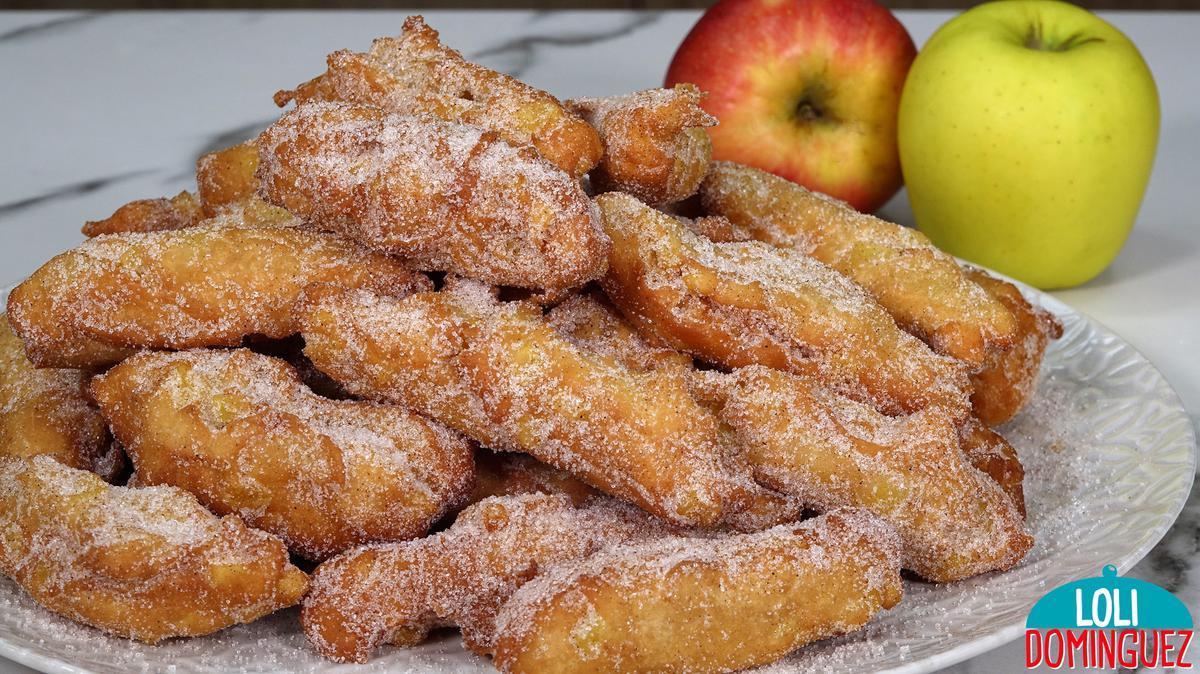 DULCE FRITO DE MANZANA. Tierno y jugoso dulce que se hace muy fácil y que está absolutamente delicioso y que en serio están riquísimos.