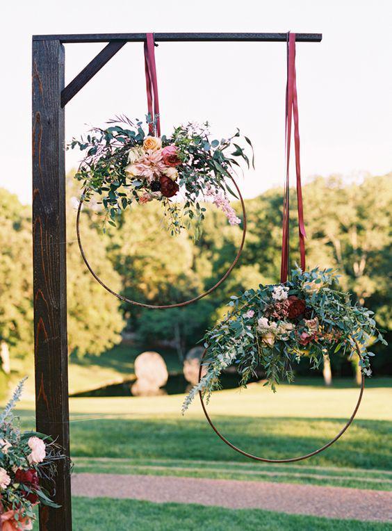 Ideas para decorar bodas con aros de hula hula