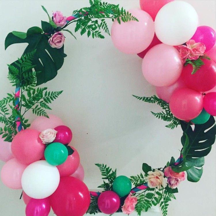 Aros hula hula decorados con globos