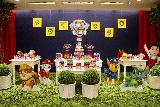 Backdrops para Fiestas de paw patrol para niño