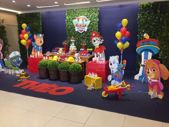 Backdrops para Fiestas de paw patrol para niño
