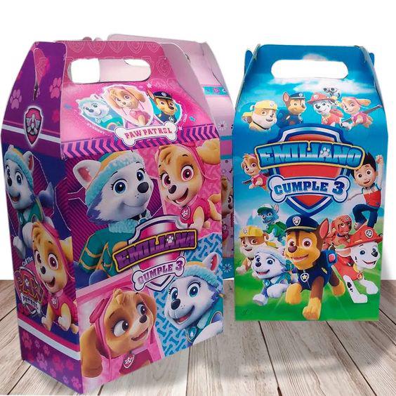 Dulceros o Bolos para fiesta de Paw Patrol para niño