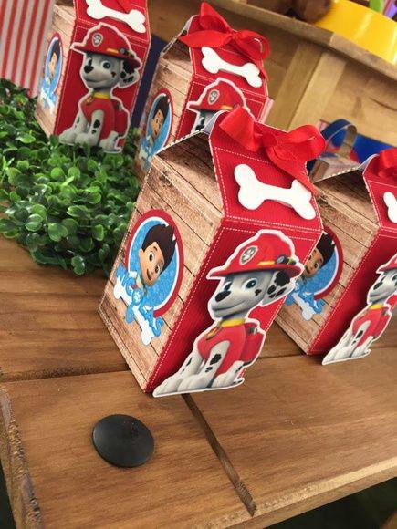 Dulceros o Bolos para fiesta de Paw Patrol para niño