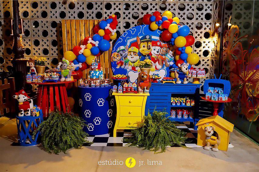 decoracion para fiesta de paw patrol para niño