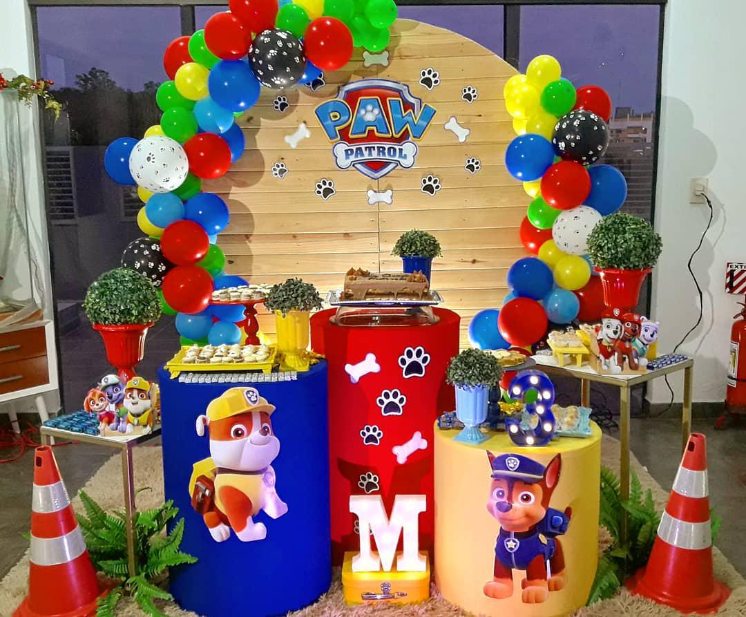 fiesta de paw patrol para niño