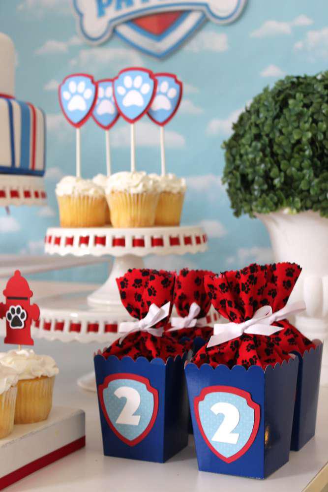 Decoración de mesa principal Paw Patrol para cumpleaños