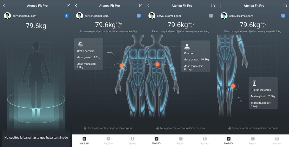 SPC ATENEA FIT PRO - Composición corporal