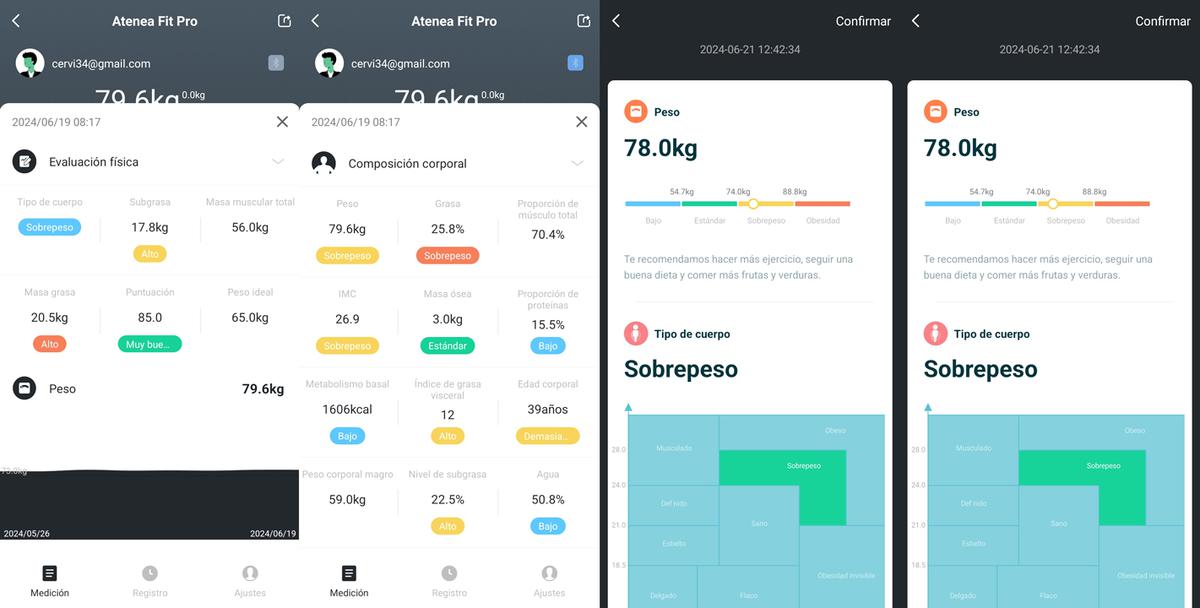 SPC ATENEA FIT PRO - Evaluación física de la App