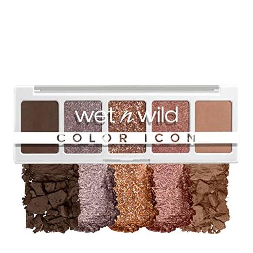 Wet n Wild Paleta Color Icon 5-Pan, Paleta de Sombras de Ojos, 5 Colores Intensamente Pigmentados para el Maquillaje Diario, Fórmula de Larga Duración y Fácil de Difuminar, Camo-Flaunt