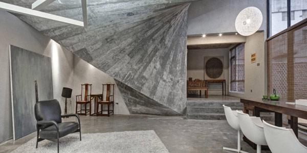 Tea House 04 800x400 formas retorcidas y un diseño sorprendente Interior: Casa de Té en Shanghai