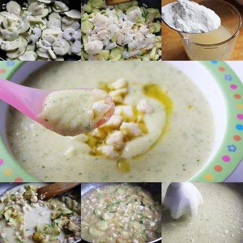 Crema de merluza y calabacin