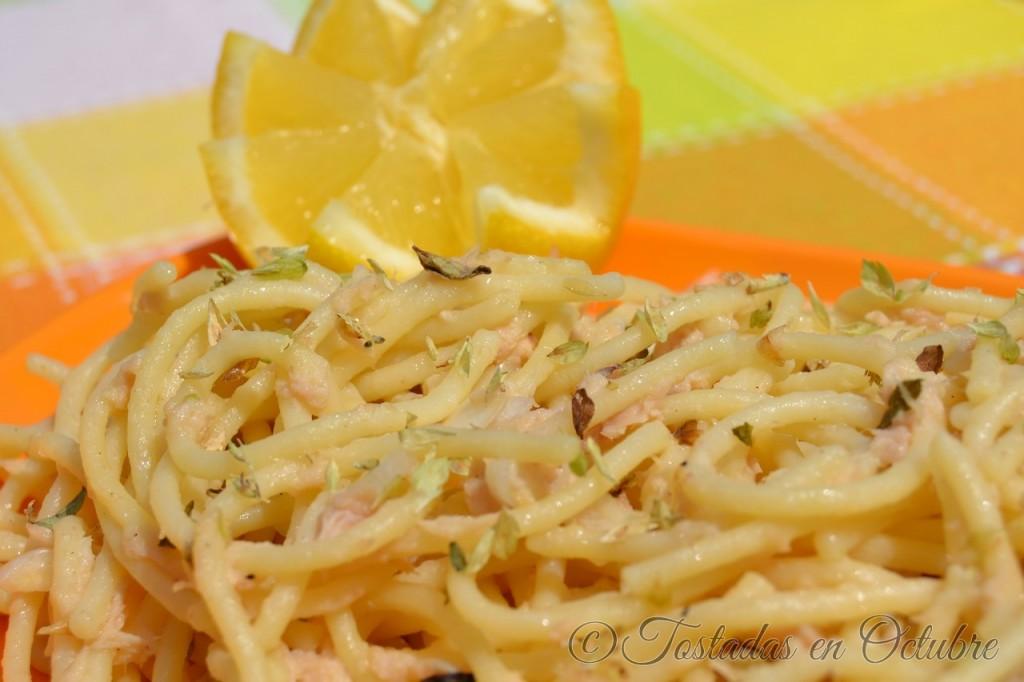 Spaghetti Frío con Atún y Limón