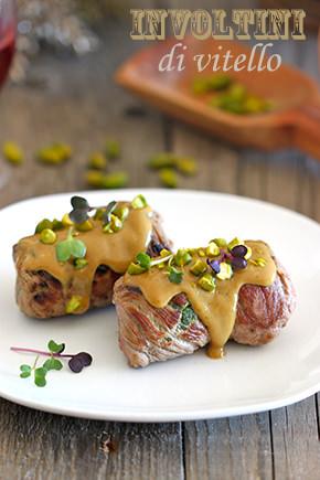 Involtini di vitello con espinacas y frutos secos
