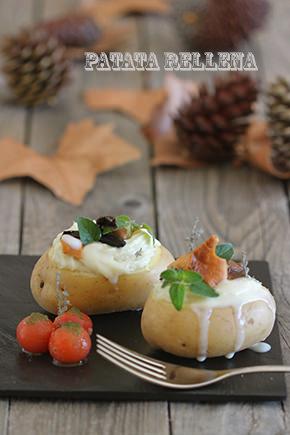 Patata rellena de brandada de bacalao.