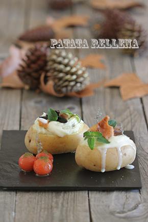Patata rellena de brandada de bacalao