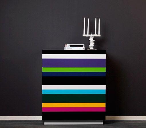 comoda cajones colores