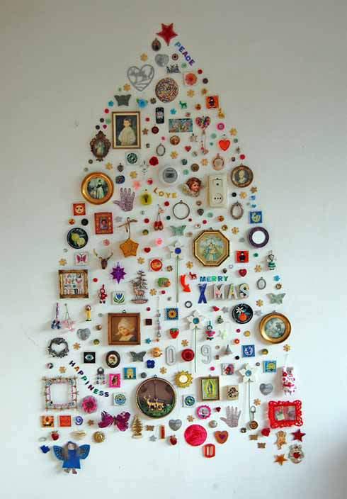 arbol navidad pared detalle