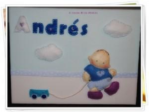 MARCO FIELTRO Y LIENZO BEBE