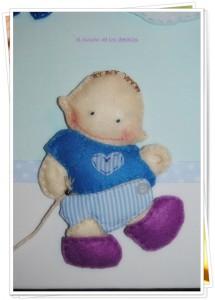 MARCO BEBE FIELTRO Y LIENZO