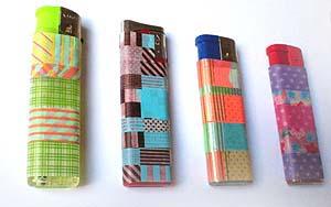Mecheros con Washi Tape
