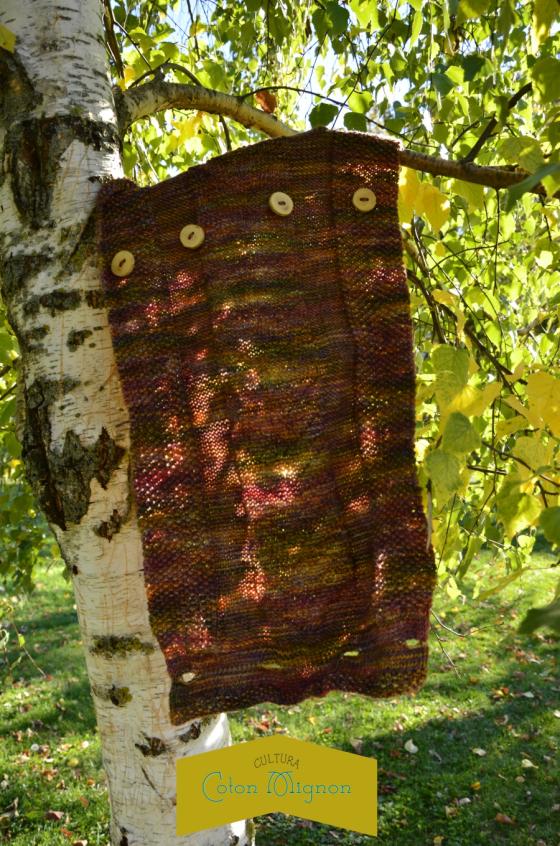 Bufanda dos agujas cultura coton mignon