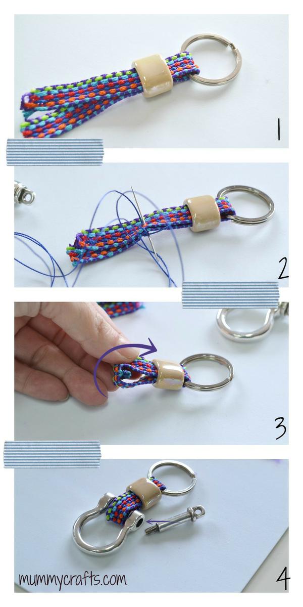 Paso a paso para hacer el llavero para el día del padre 2014