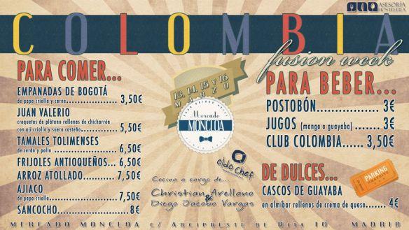 Carta de precios evento gastronómico