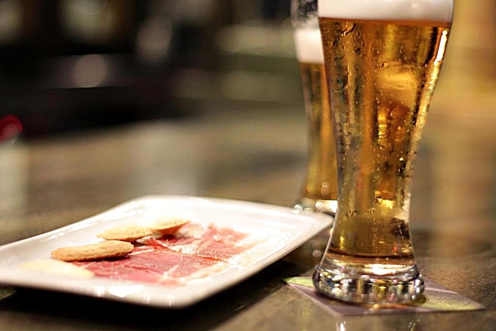cerveza con jamón