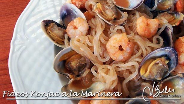 Pasta Dukan: fideos konjac a la marinera