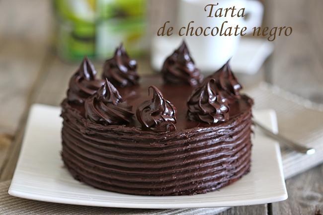 Tarta de chocolate negro