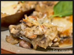 BERENJENAS RELLENAS DE CHAMPIÑONES Y JAMÓN2