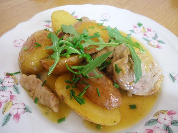 receta de solomillo a la miel con patatas