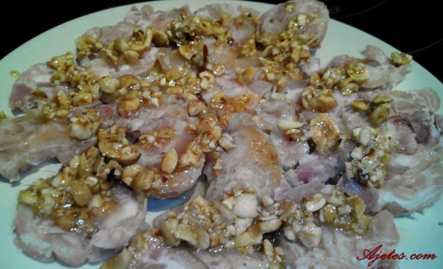 carpaccio de manitas de cerdo