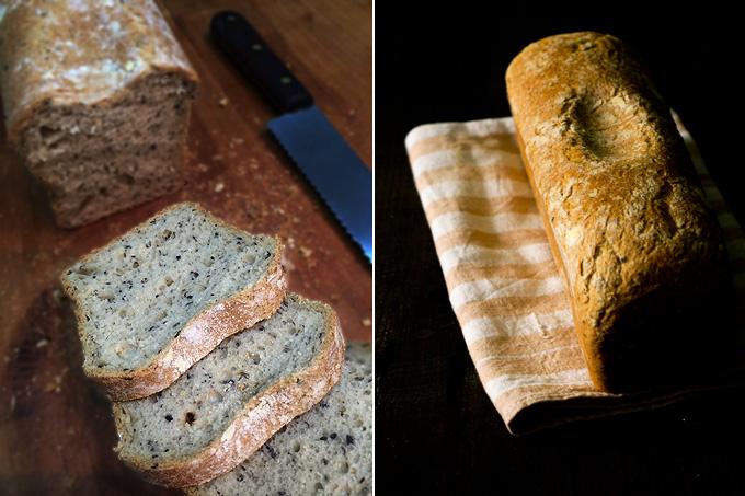 pan de aceitunas corte