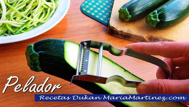 Pasta Dukan: espaguetis de calabacín (Crucero PV) Pelador en Juliana